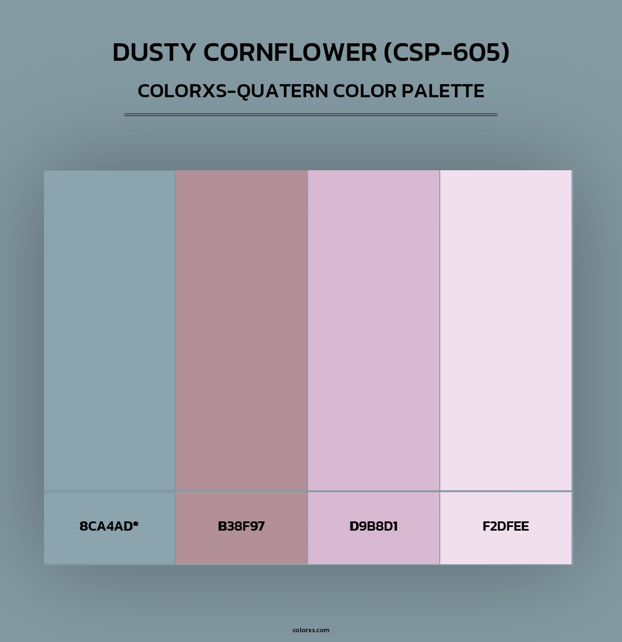 Dusty Cornflower (CSP-605) - Colorxs Quad Palette
