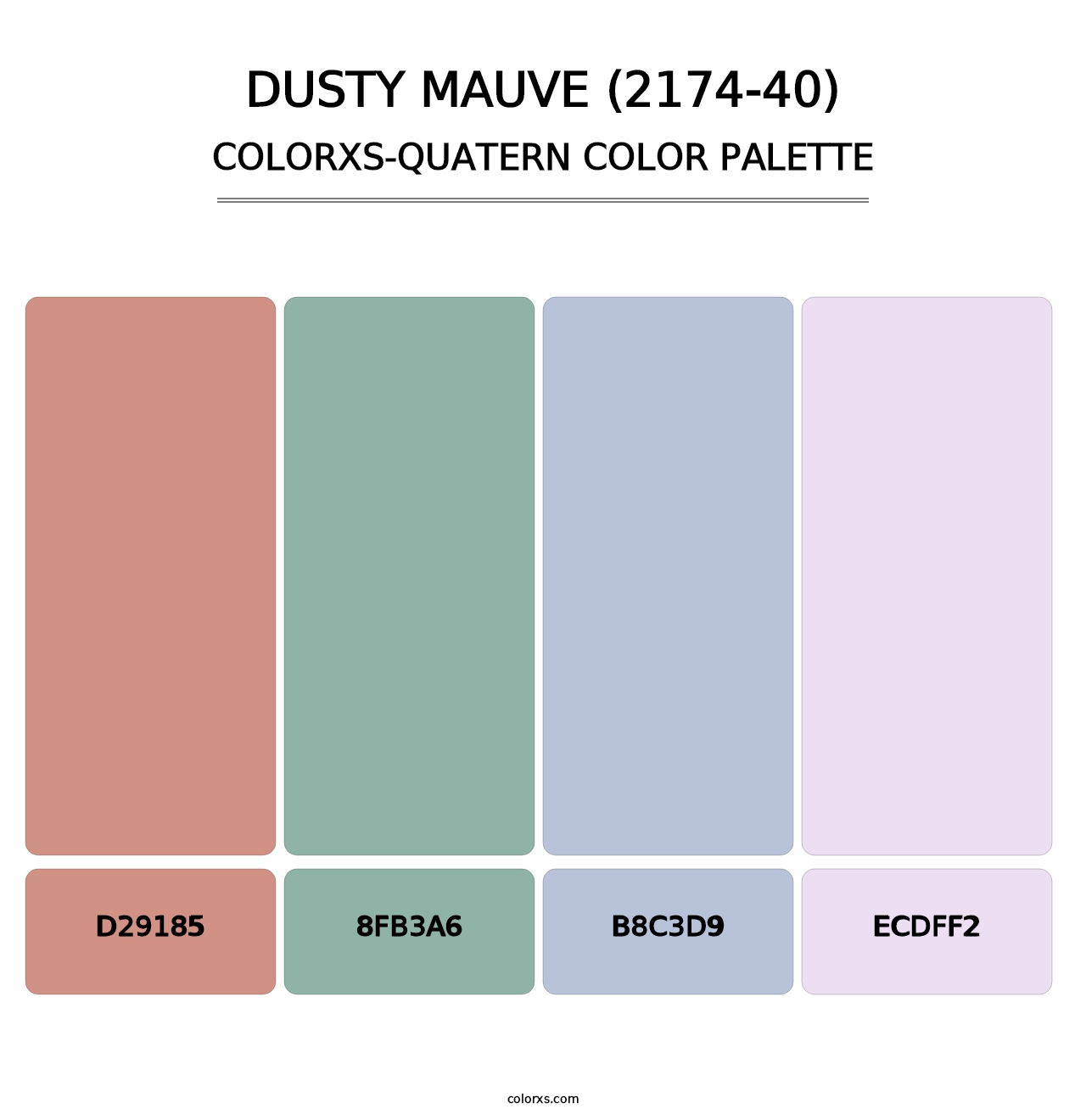 Dusty Mauve (2174-40) - Colorxs Quatern Palette