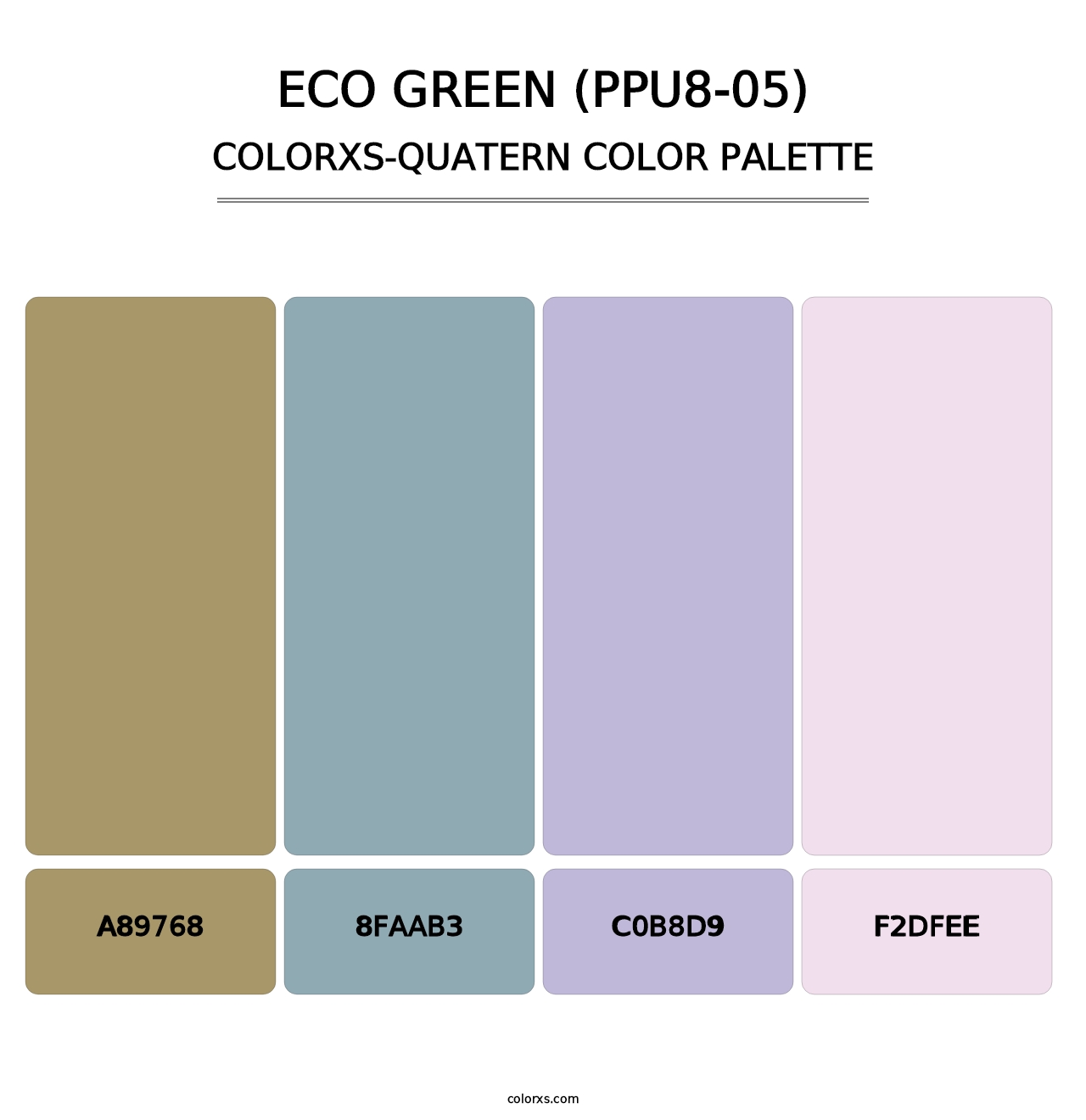 Eco Green (PPU8-05) - Colorxs Quatern Palette