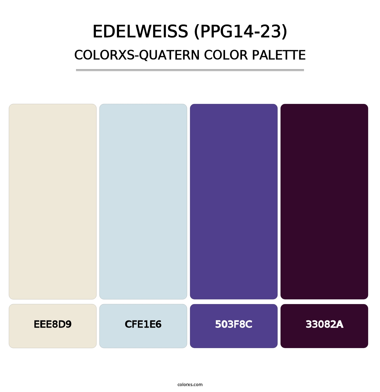 Edelweiss (PPG14-23) - Colorxs Quatern Palette