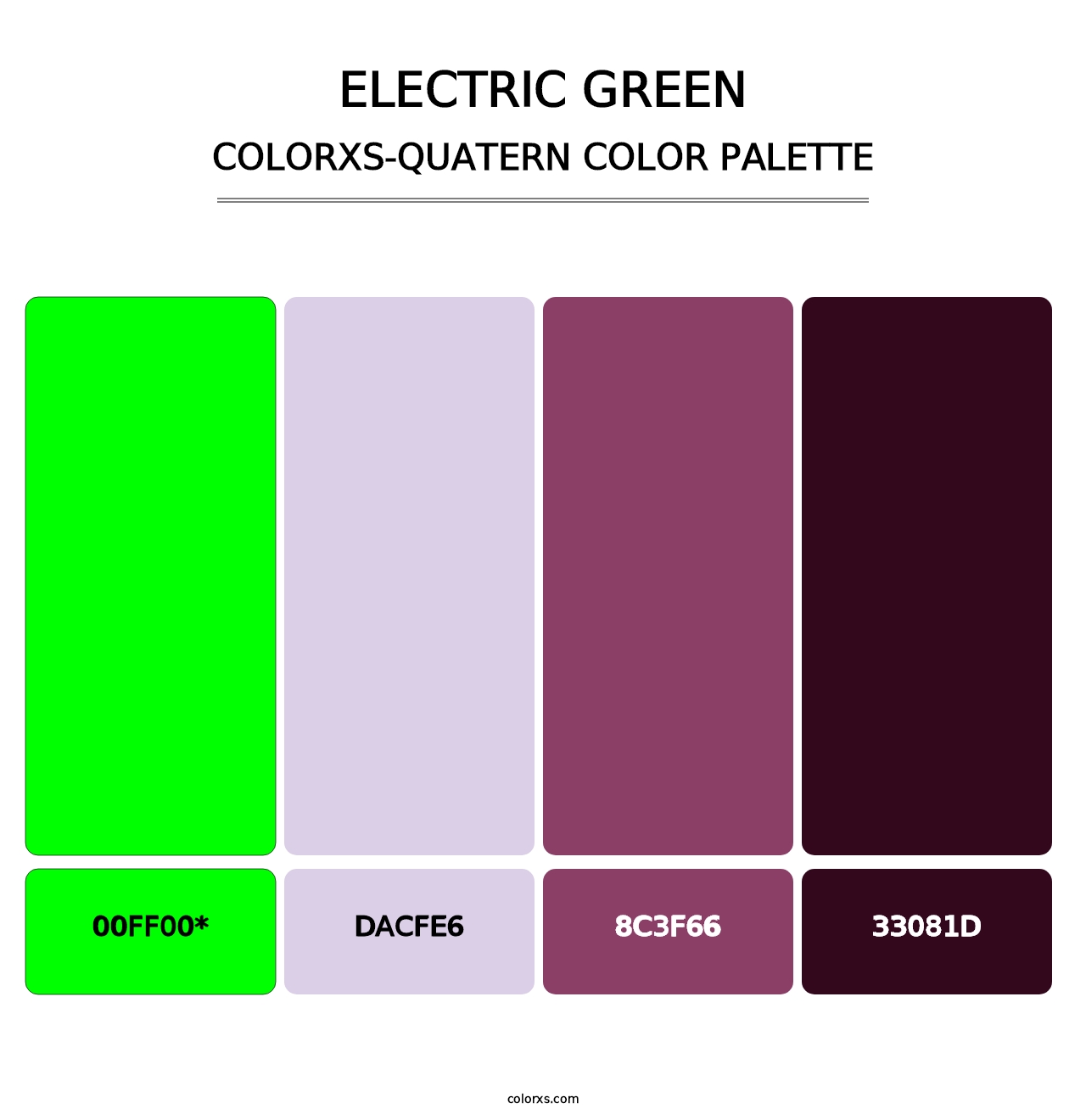 Electric Green - Colorxs Quatern Palette