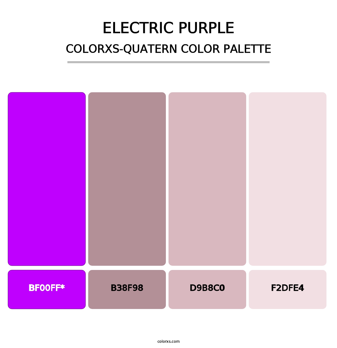 Electric Purple - Colorxs Quatern Palette