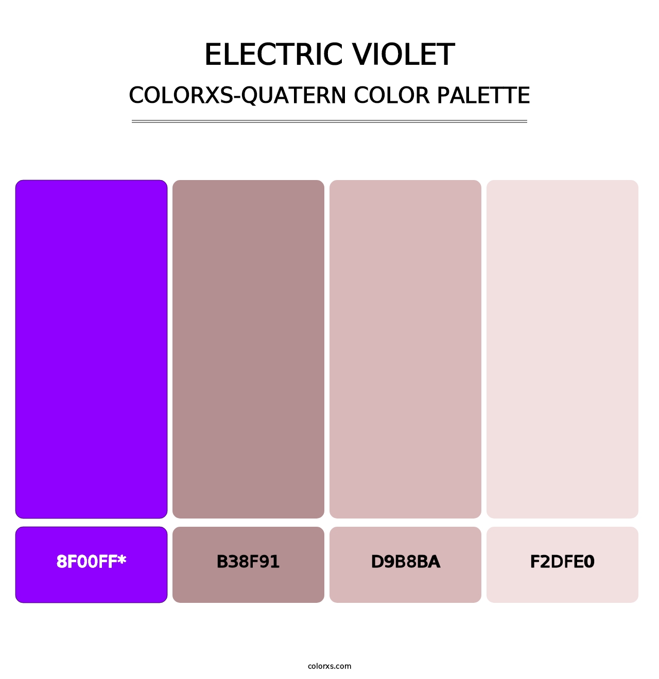 Electric Violet - Colorxs Quatern Palette