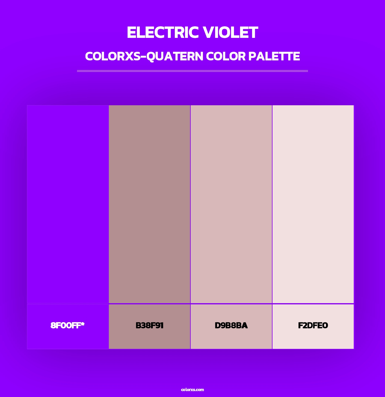 Electric Violet - Colorxs Quad Palette