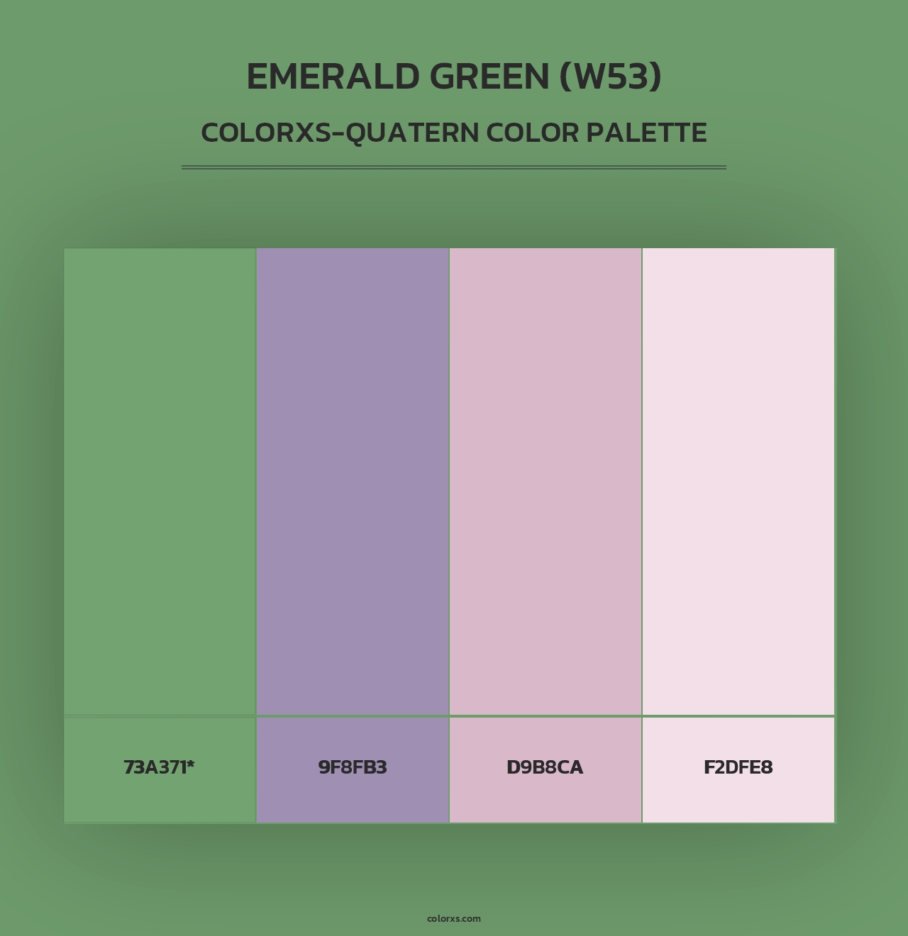 Emerald Green (W53) - Colorxs Quad Palette