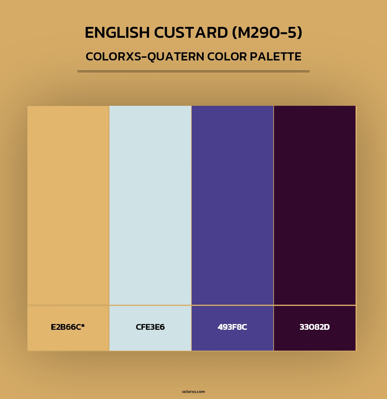 English Custard (M290-5) - Colorxs Quad Palette