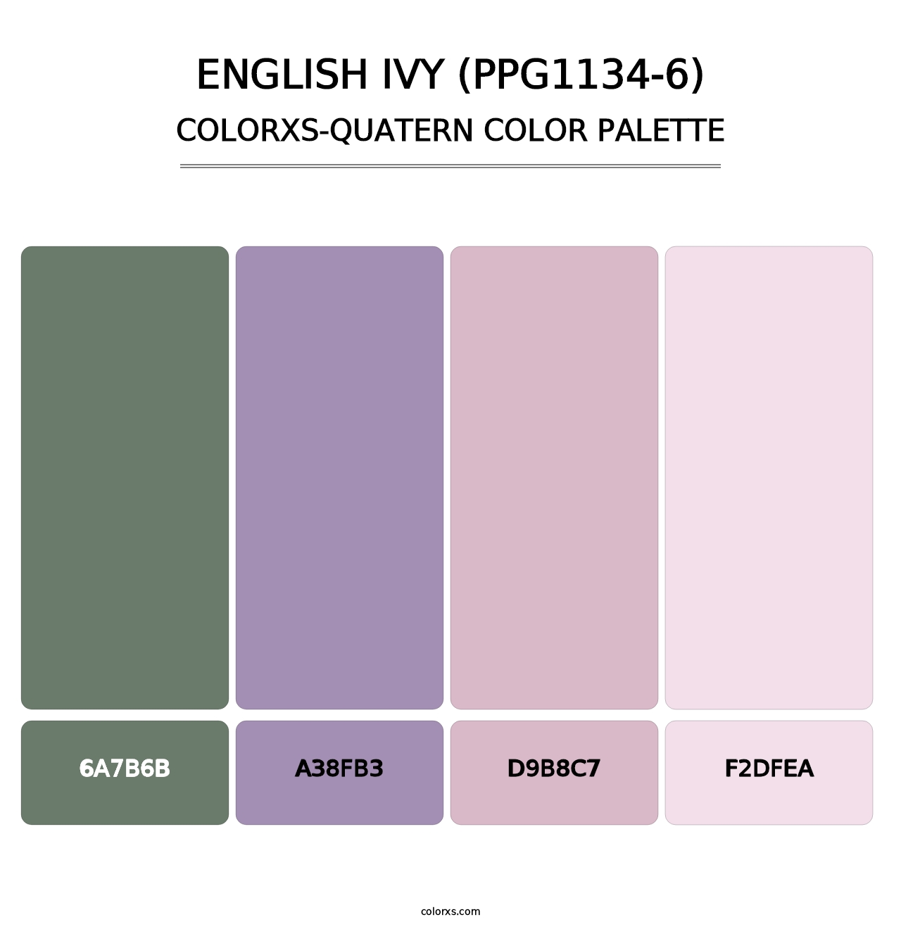 English Ivy (PPG1134-6) - Colorxs Quatern Palette