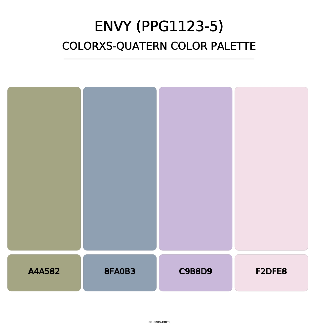 Envy (PPG1123-5) - Colorxs Quatern Palette