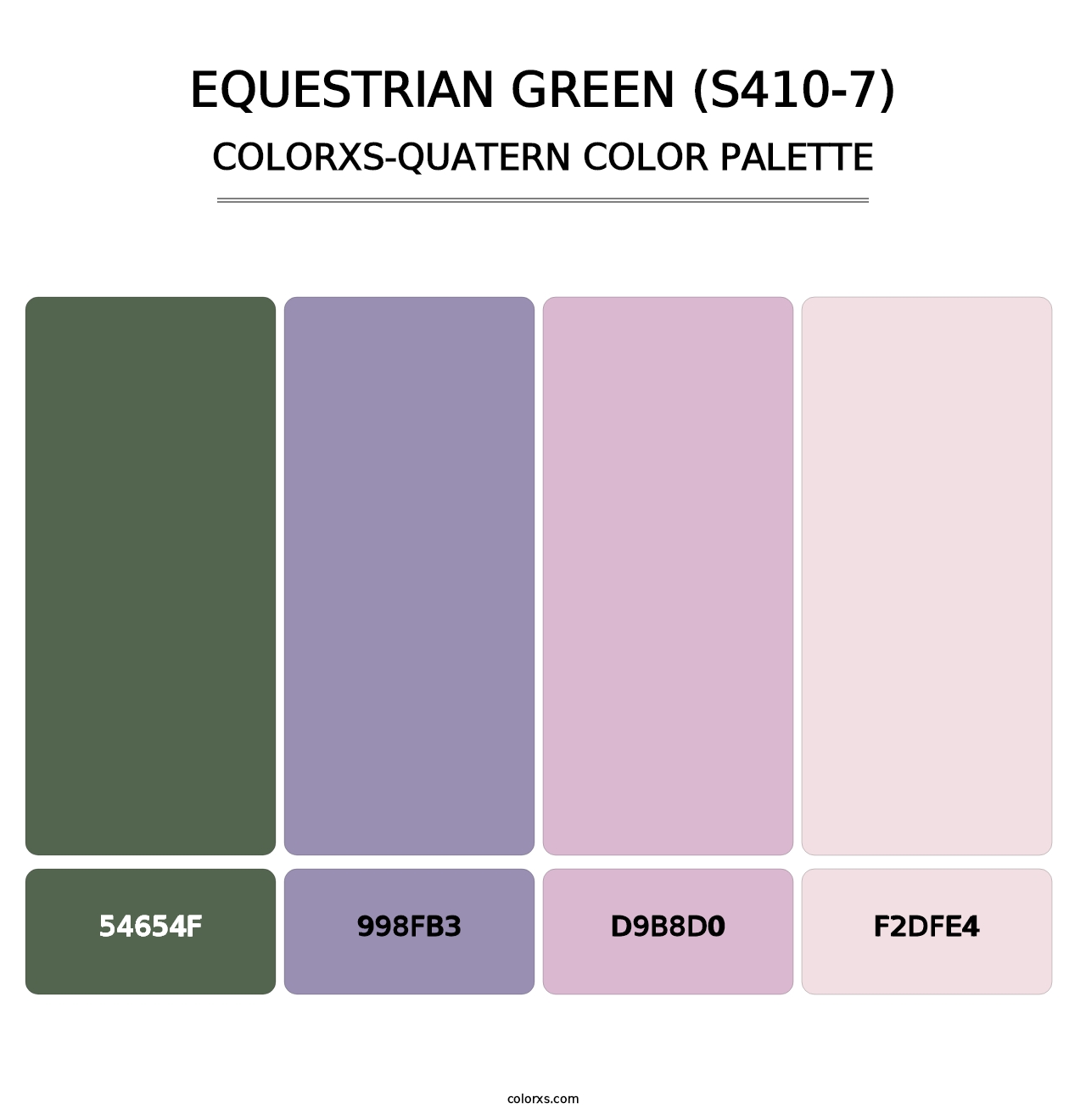 Equestrian Green (S410-7) - Colorxs Quatern Palette