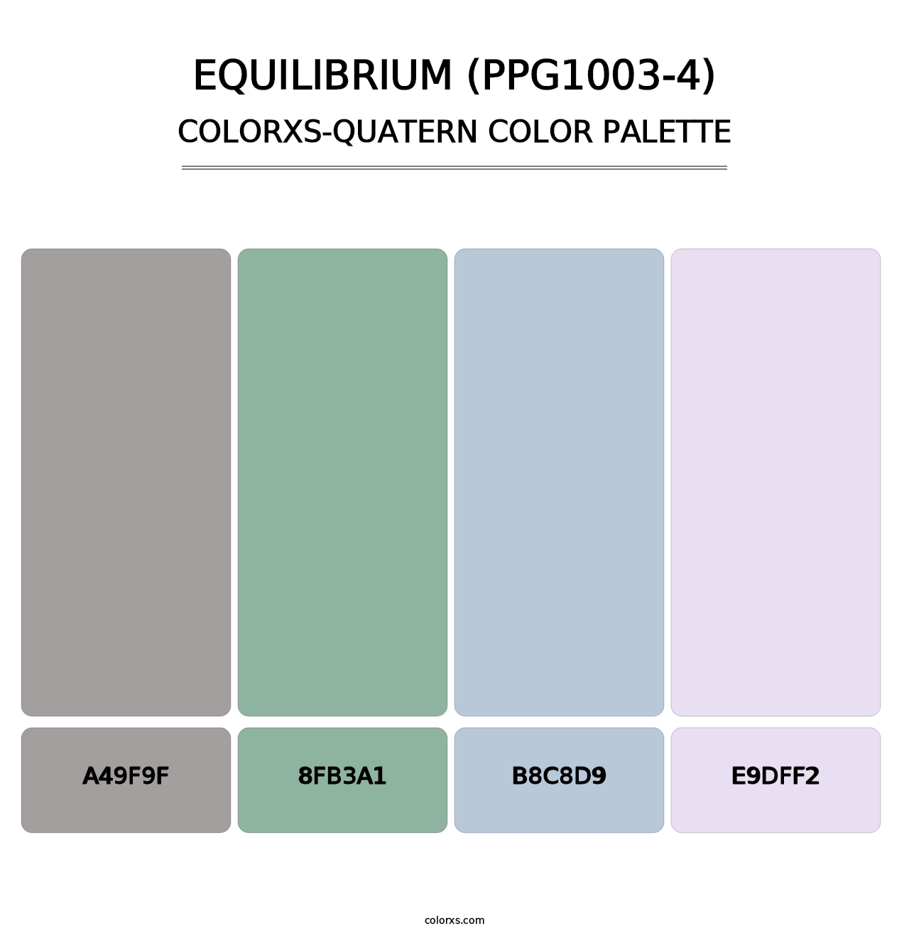Equilibrium (PPG1003-4) - Colorxs Quatern Palette