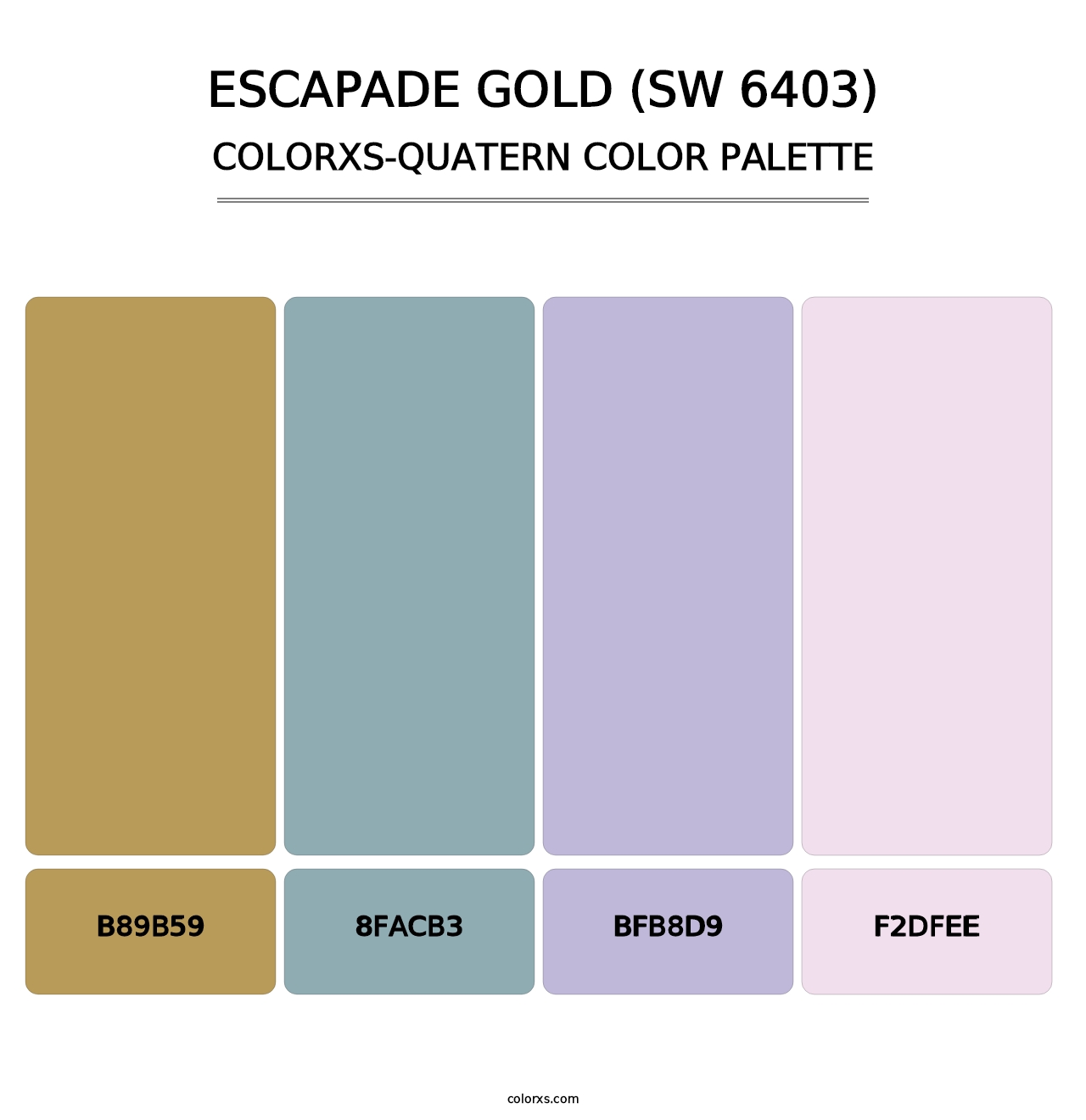 Escapade Gold (SW 6403) - Colorxs Quatern Palette