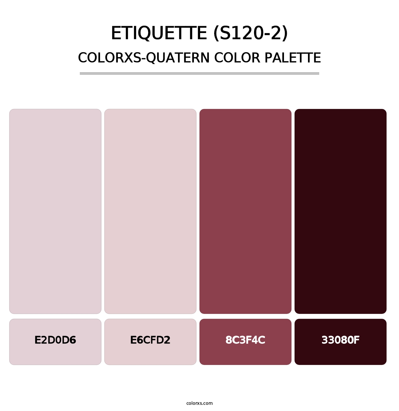 Etiquette (S120-2) - Colorxs Quatern Palette