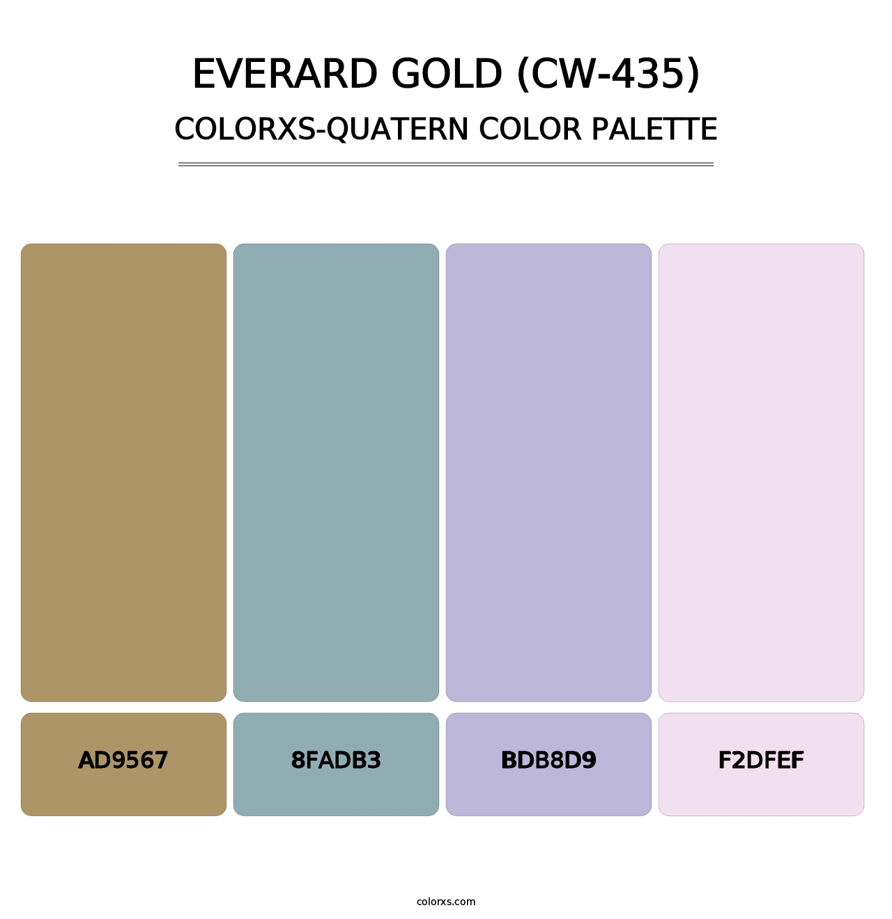 Everard Gold (CW-435) - Colorxs Quatern Palette