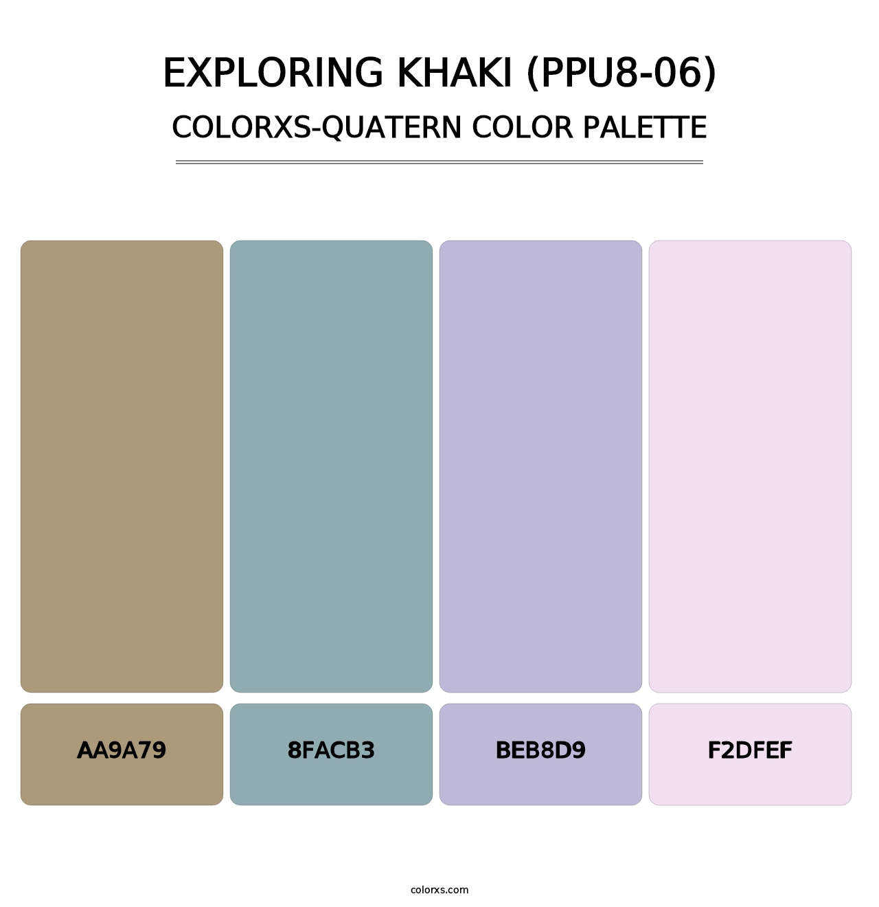 Exploring Khaki (PPU8-06) - Colorxs Quatern Palette