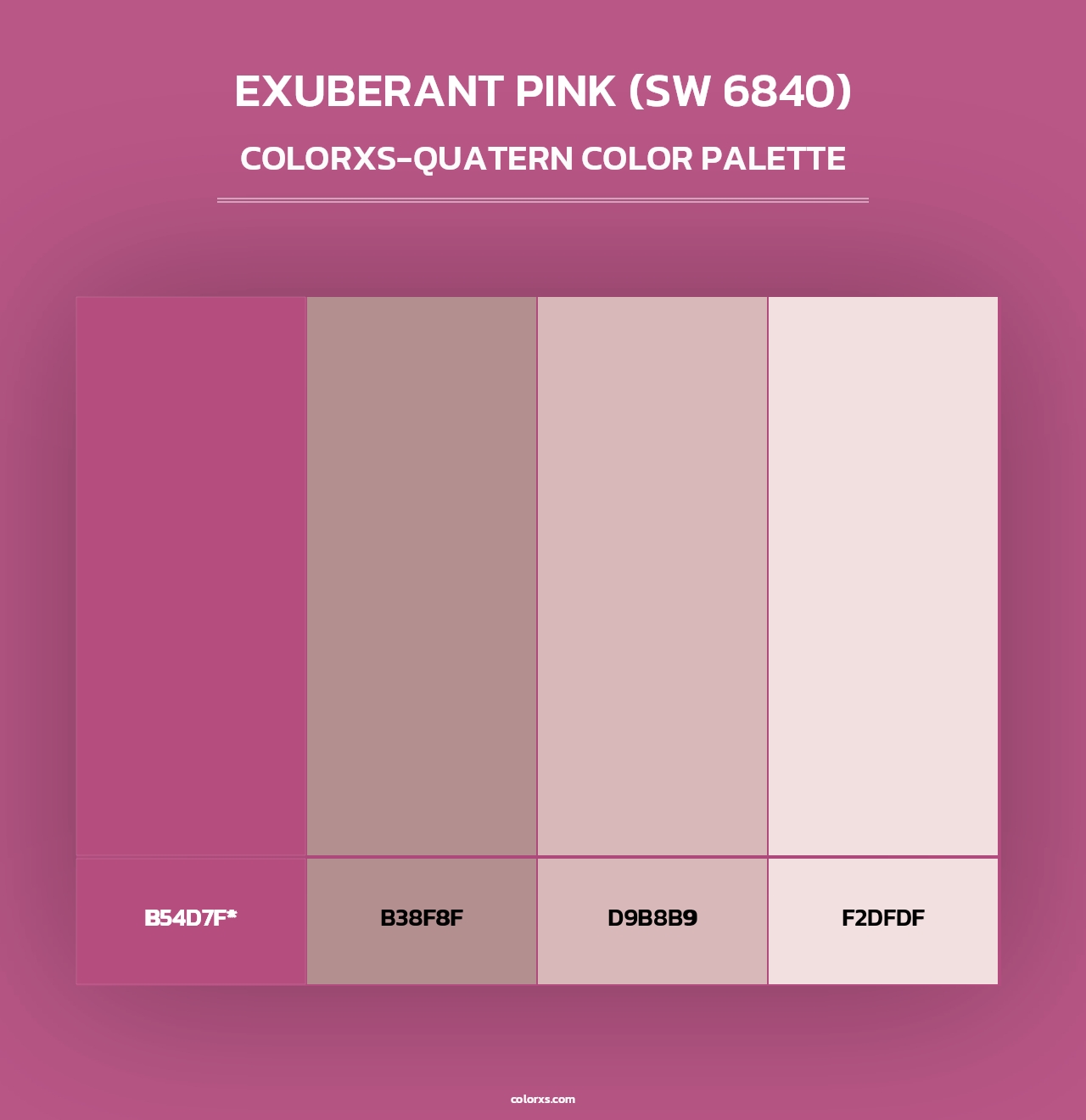 Exuberant Pink (SW 6840) - Colorxs Quad Palette