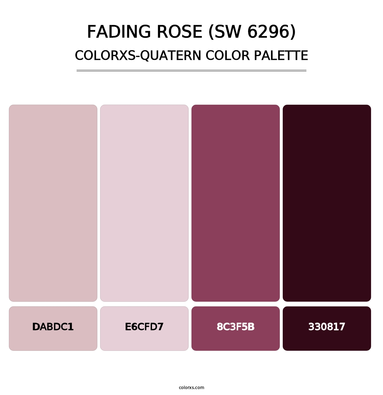 Fading Rose (SW 6296) - Colorxs Quatern Palette