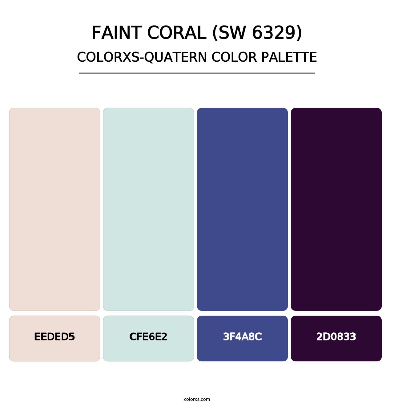 Faint Coral (SW 6329) - Colorxs Quatern Palette