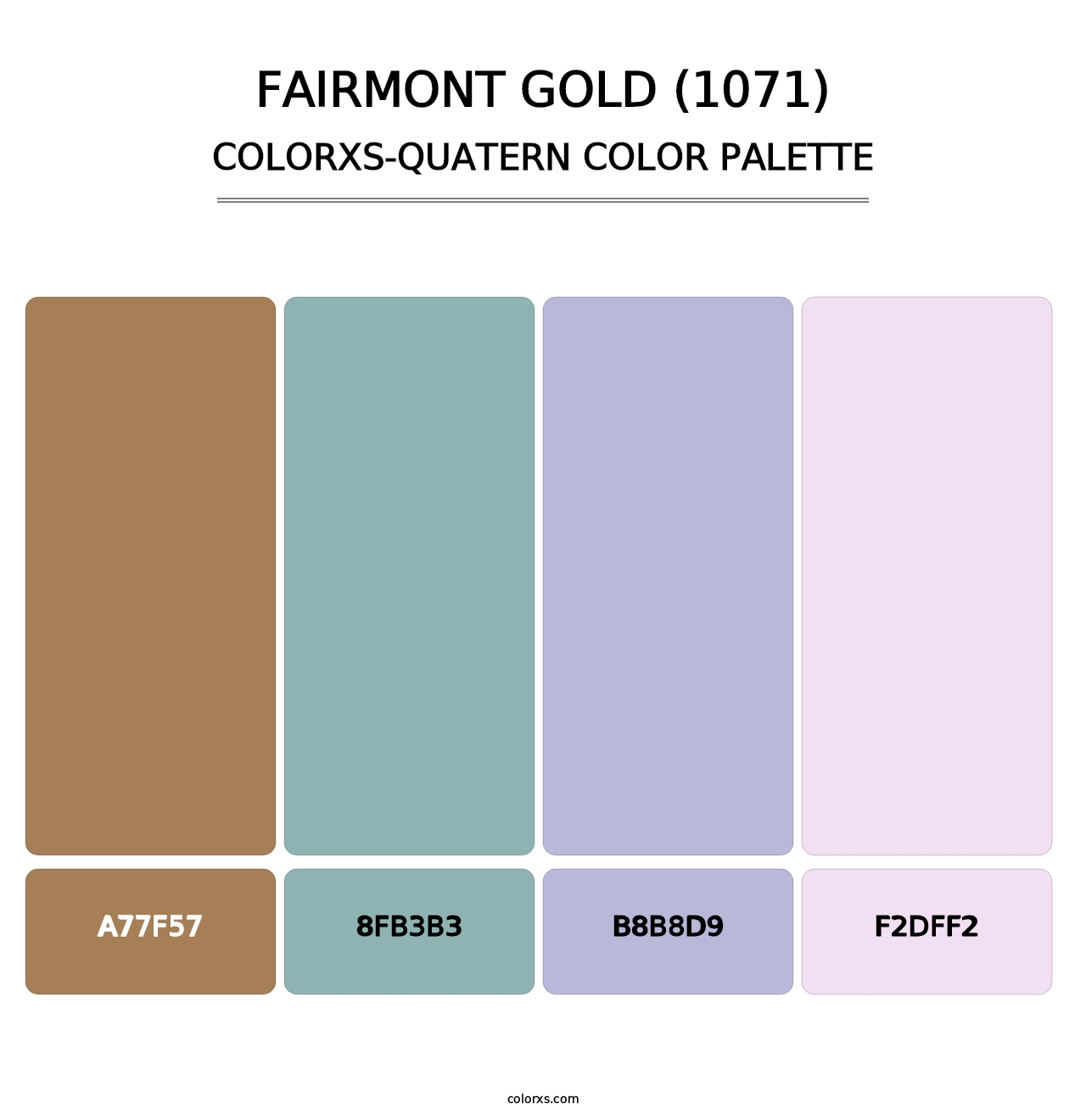 Fairmont Gold (1071) - Colorxs Quatern Palette