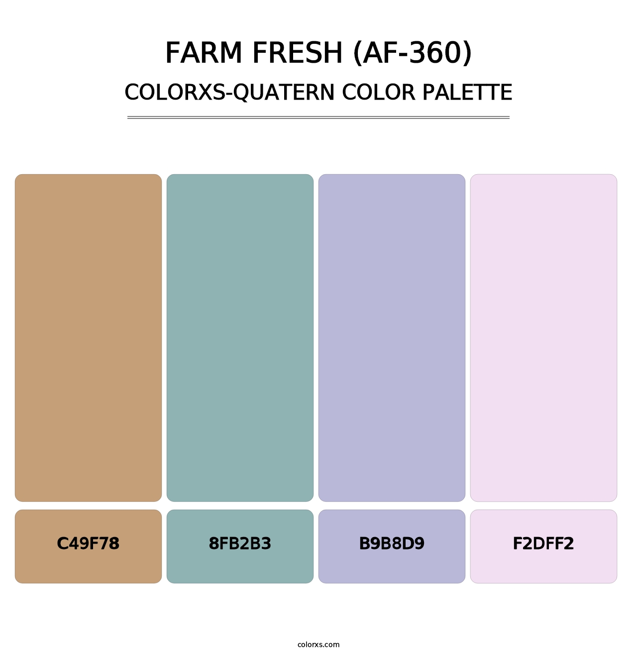 Farm Fresh (AF-360) - Colorxs Quatern Palette