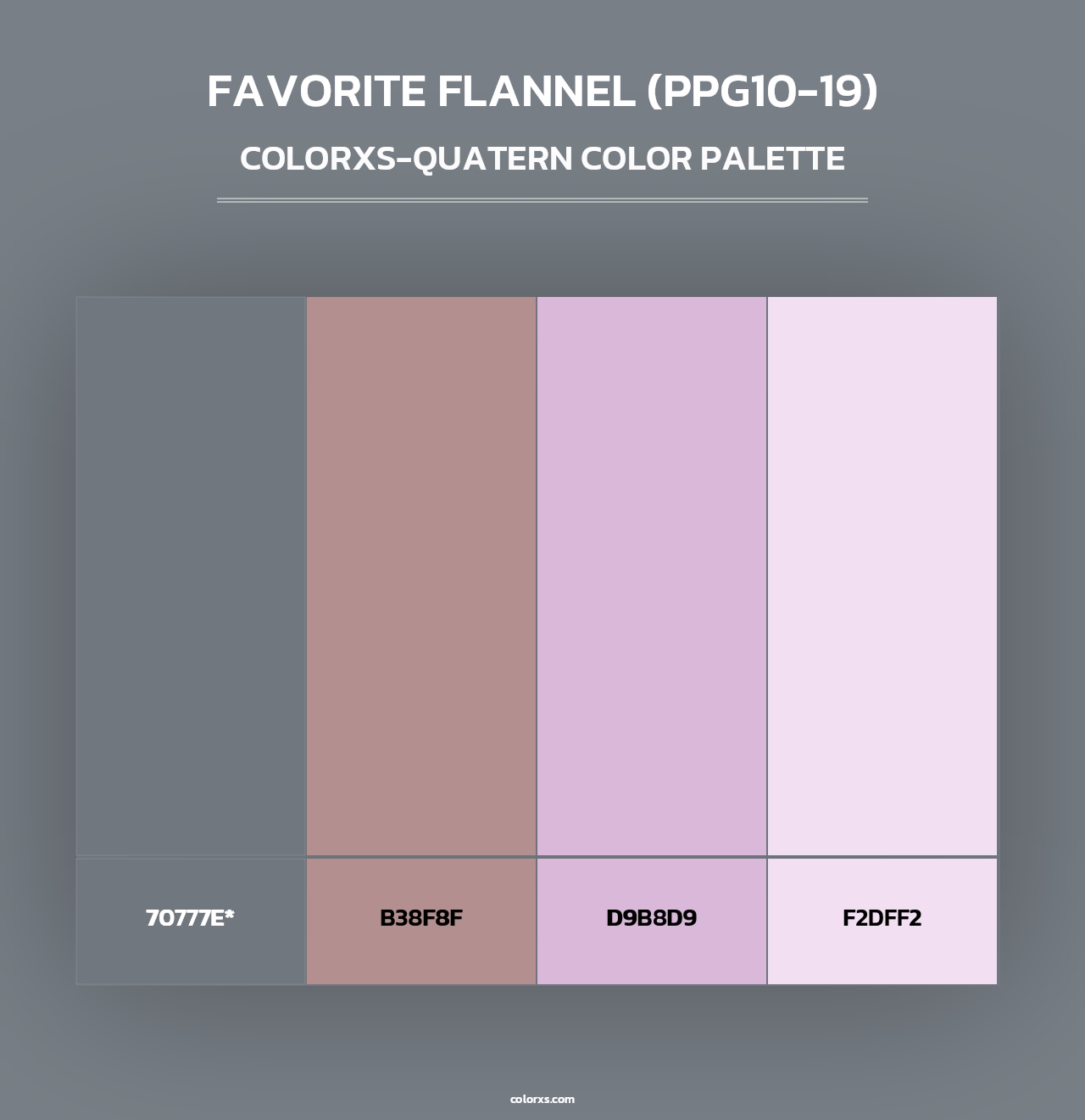 Favorite Flannel (PPG10-19) - Colorxs Quad Palette