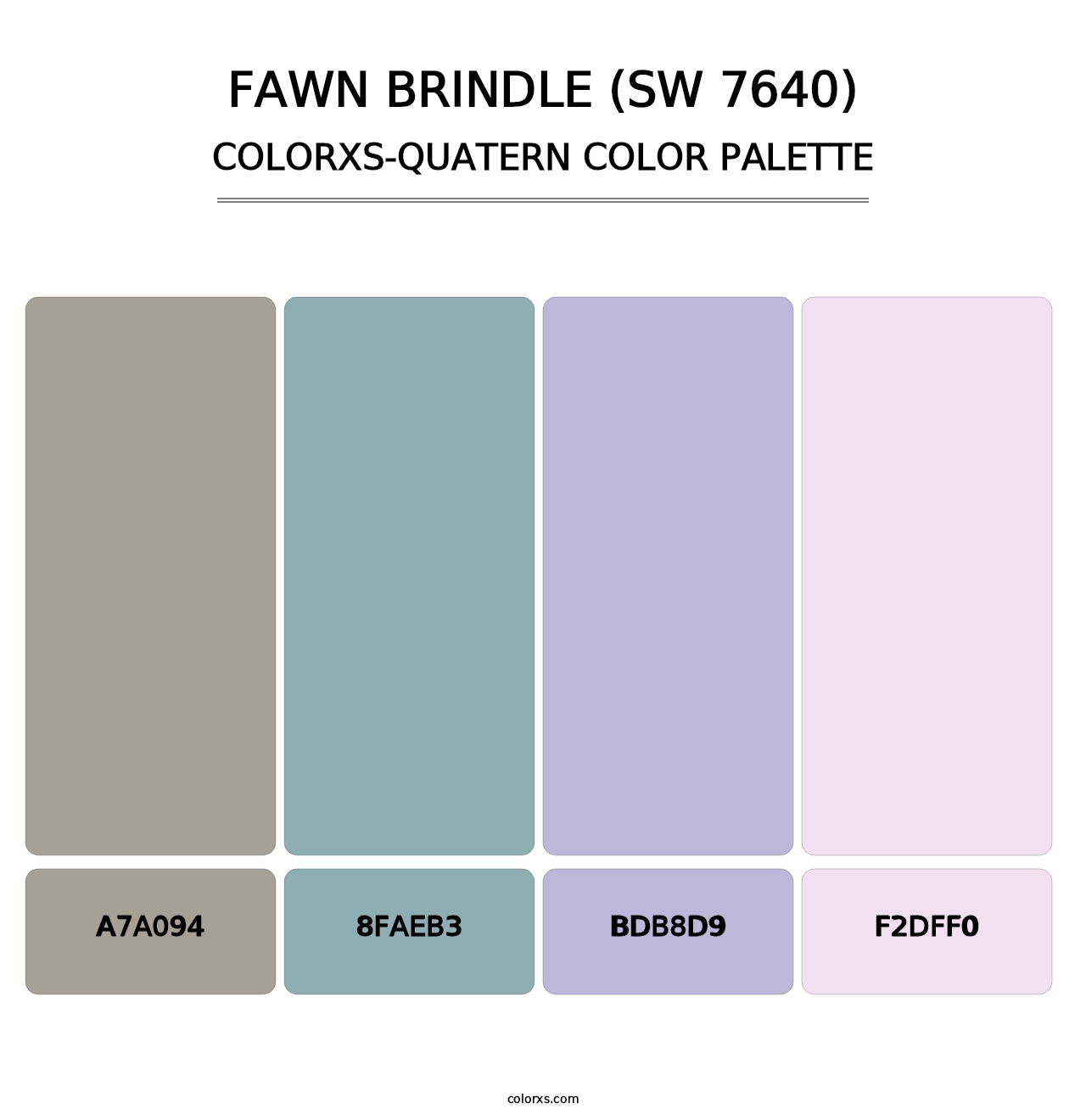 Fawn Brindle (SW 7640) - Colorxs Quatern Palette