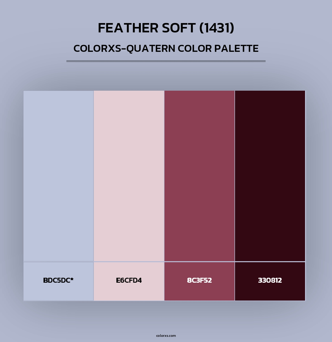 Feather Soft (1431) - Colorxs Quad Palette