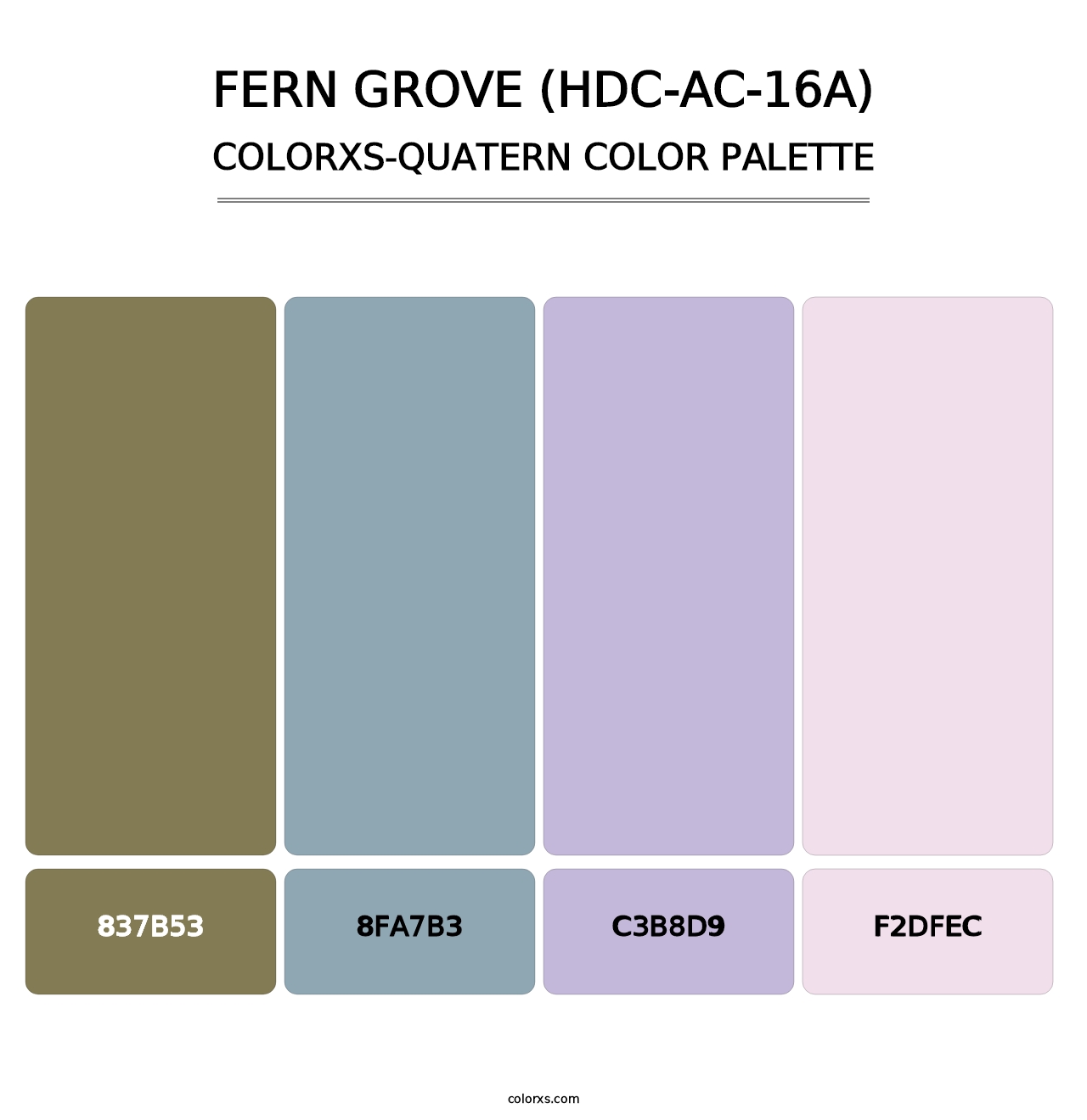 Fern Grove (HDC-AC-16A) - Colorxs Quatern Palette