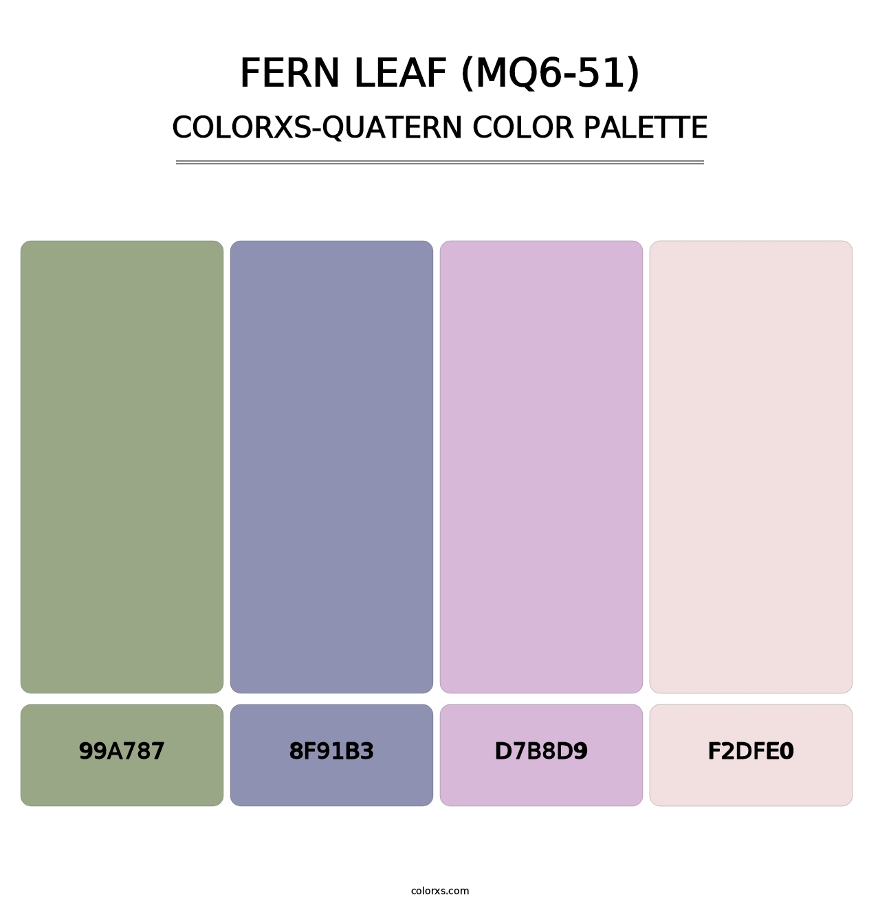Fern Leaf (MQ6-51) - Colorxs Quatern Palette