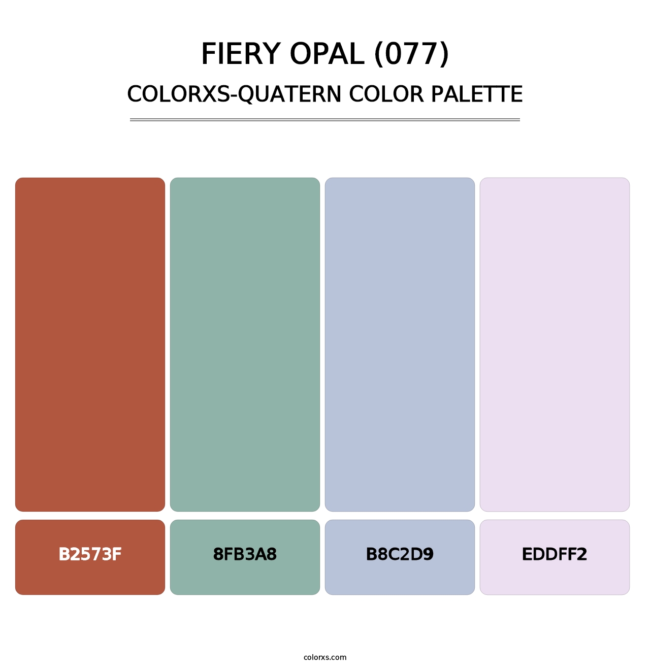 Fiery Opal (077) - Colorxs Quatern Palette