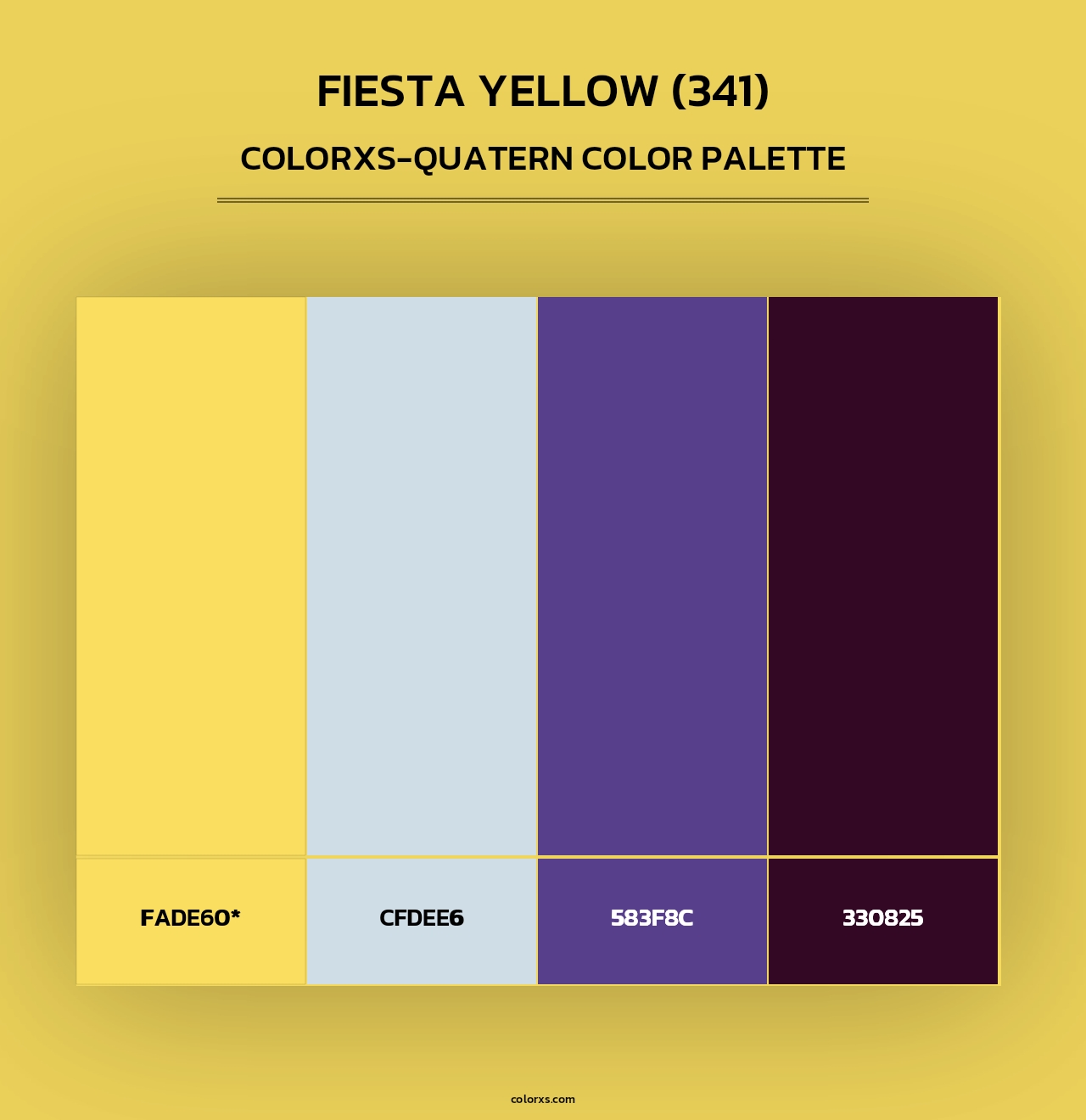 Fiesta Yellow (341) - Colorxs Quad Palette