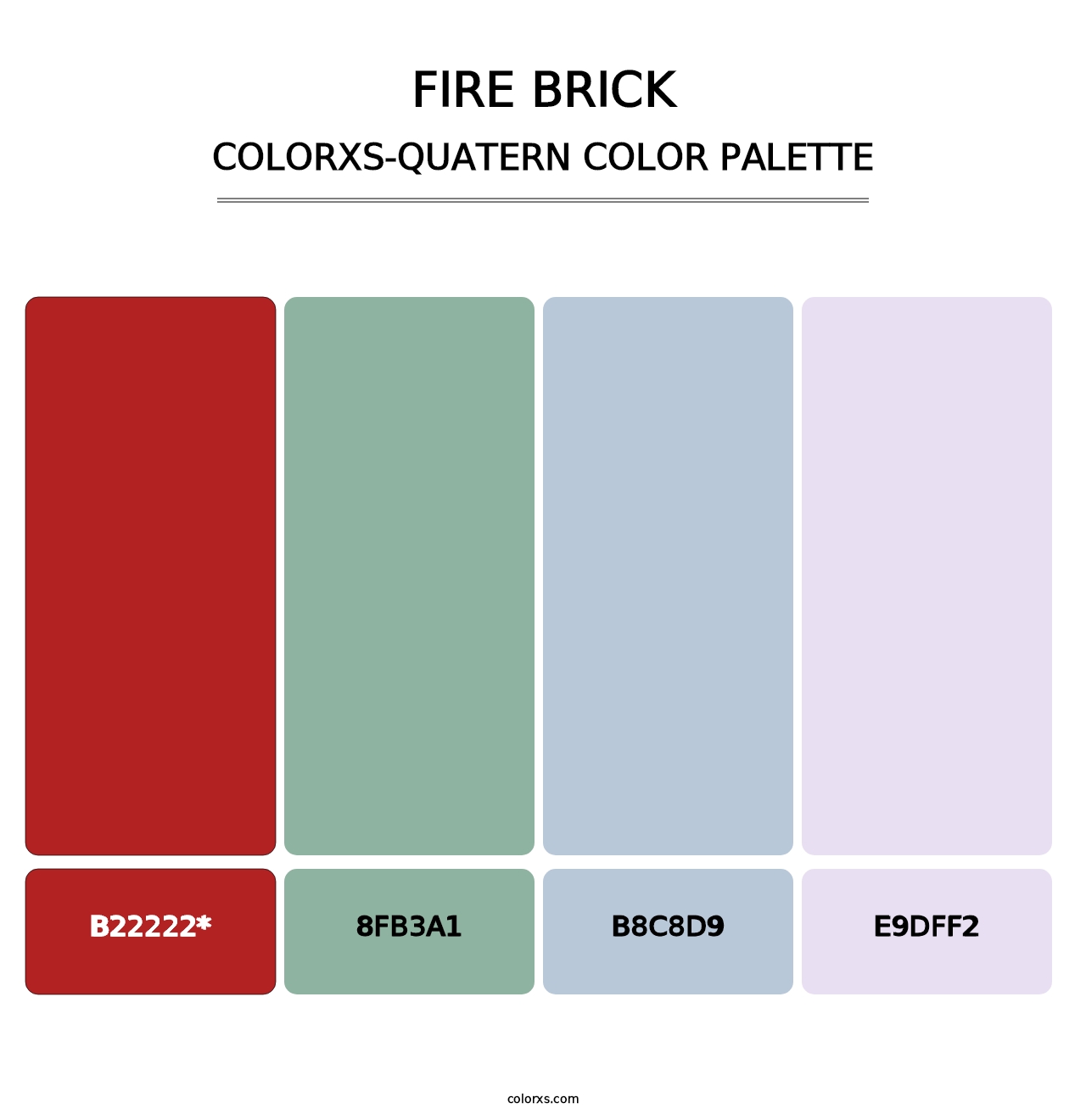 Fire Brick - Colorxs Quatern Palette