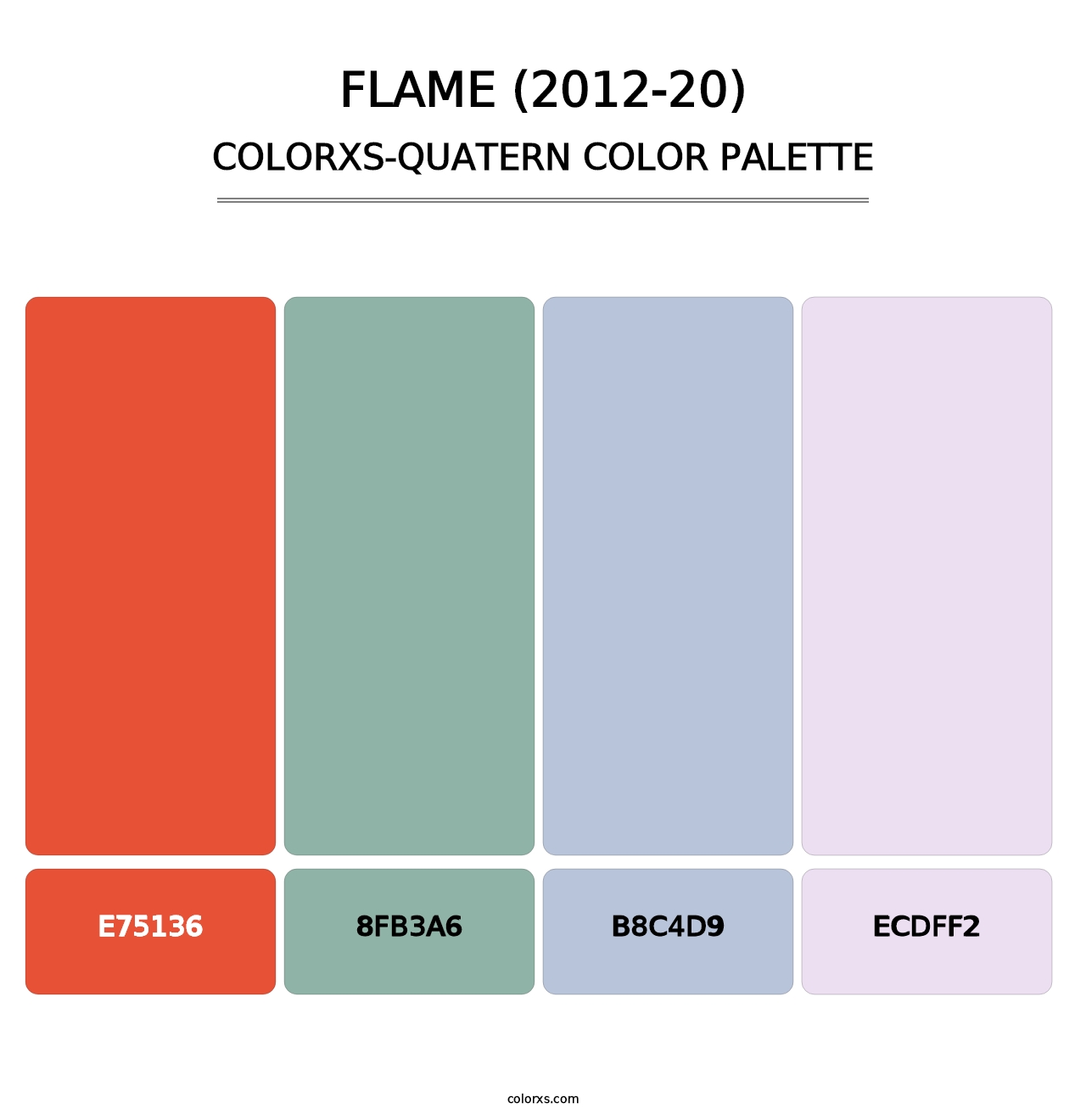 Flame (2012-20) - Colorxs Quatern Palette