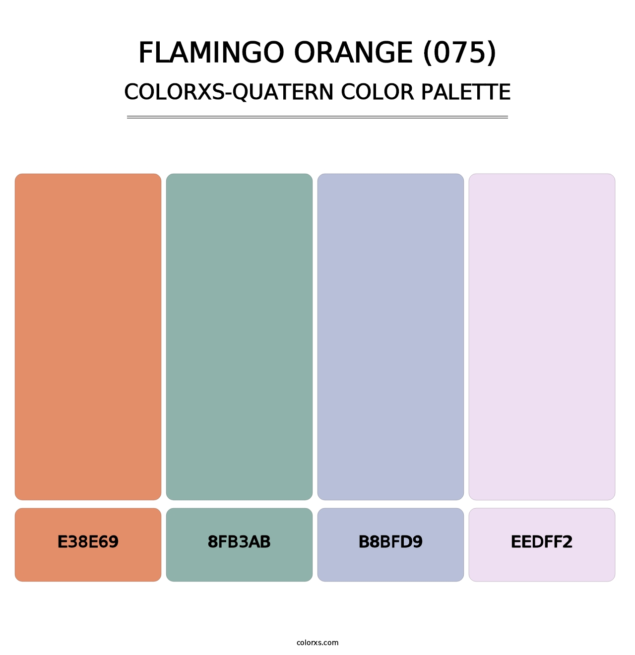 Flamingo Orange (075) - Colorxs Quatern Palette