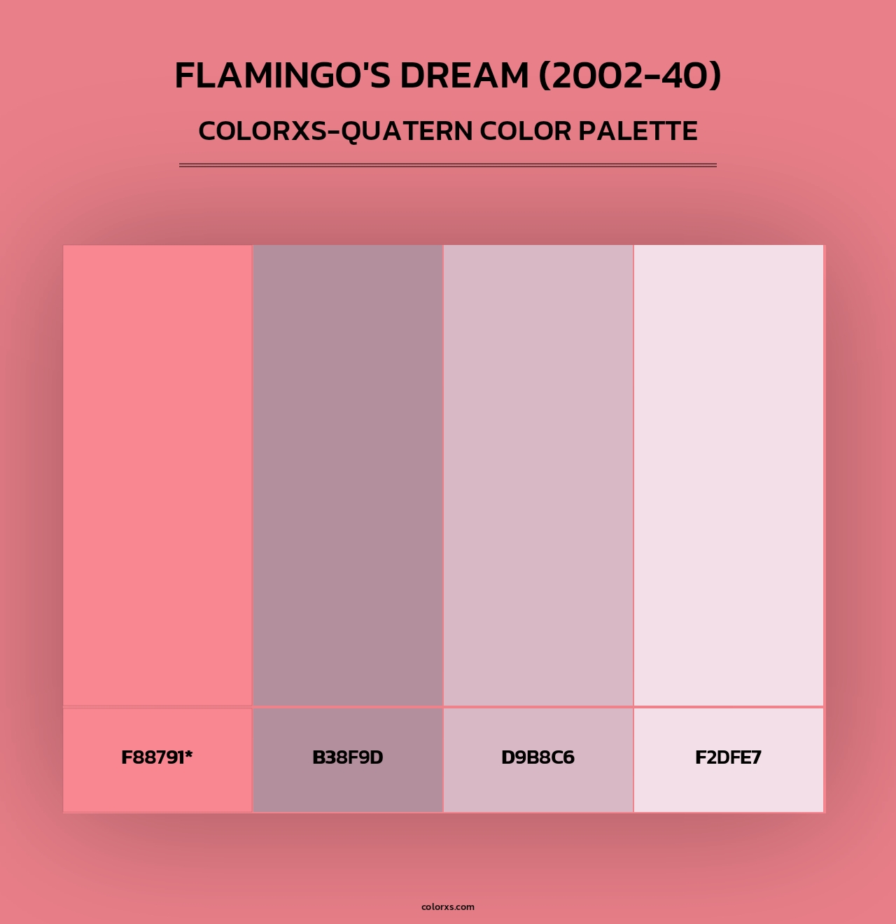 Flamingo's Dream (2002-40) - Colorxs Quad Palette