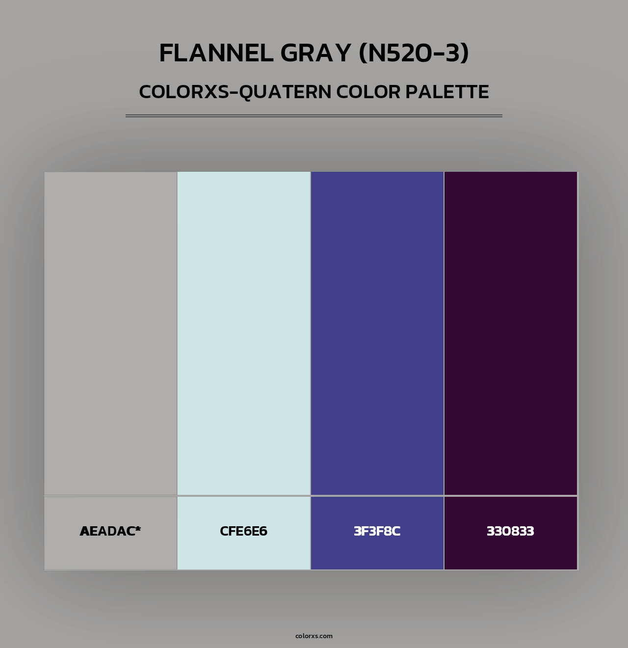 Flannel Gray (N520-3) - Colorxs Quad Palette