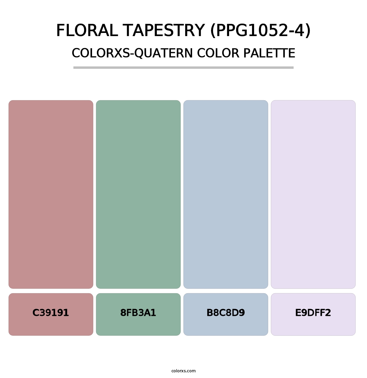 Floral Tapestry (PPG1052-4) - Colorxs Quatern Palette