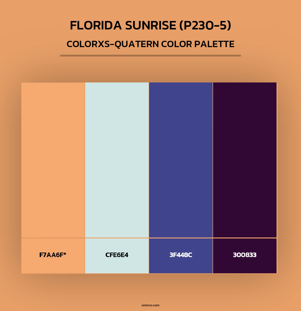 Florida Sunrise (P230-5) - Colorxs Quad Palette