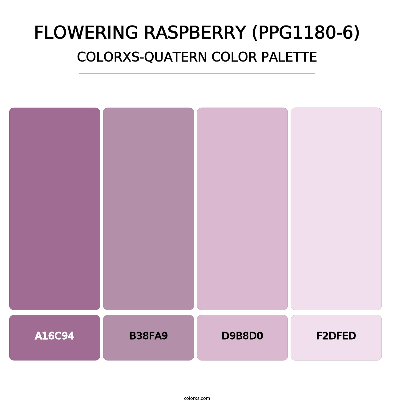 Flowering Raspberry (PPG1180-6) - Colorxs Quatern Palette