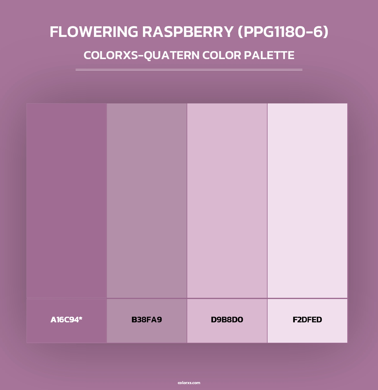 Flowering Raspberry (PPG1180-6) - Colorxs Quad Palette