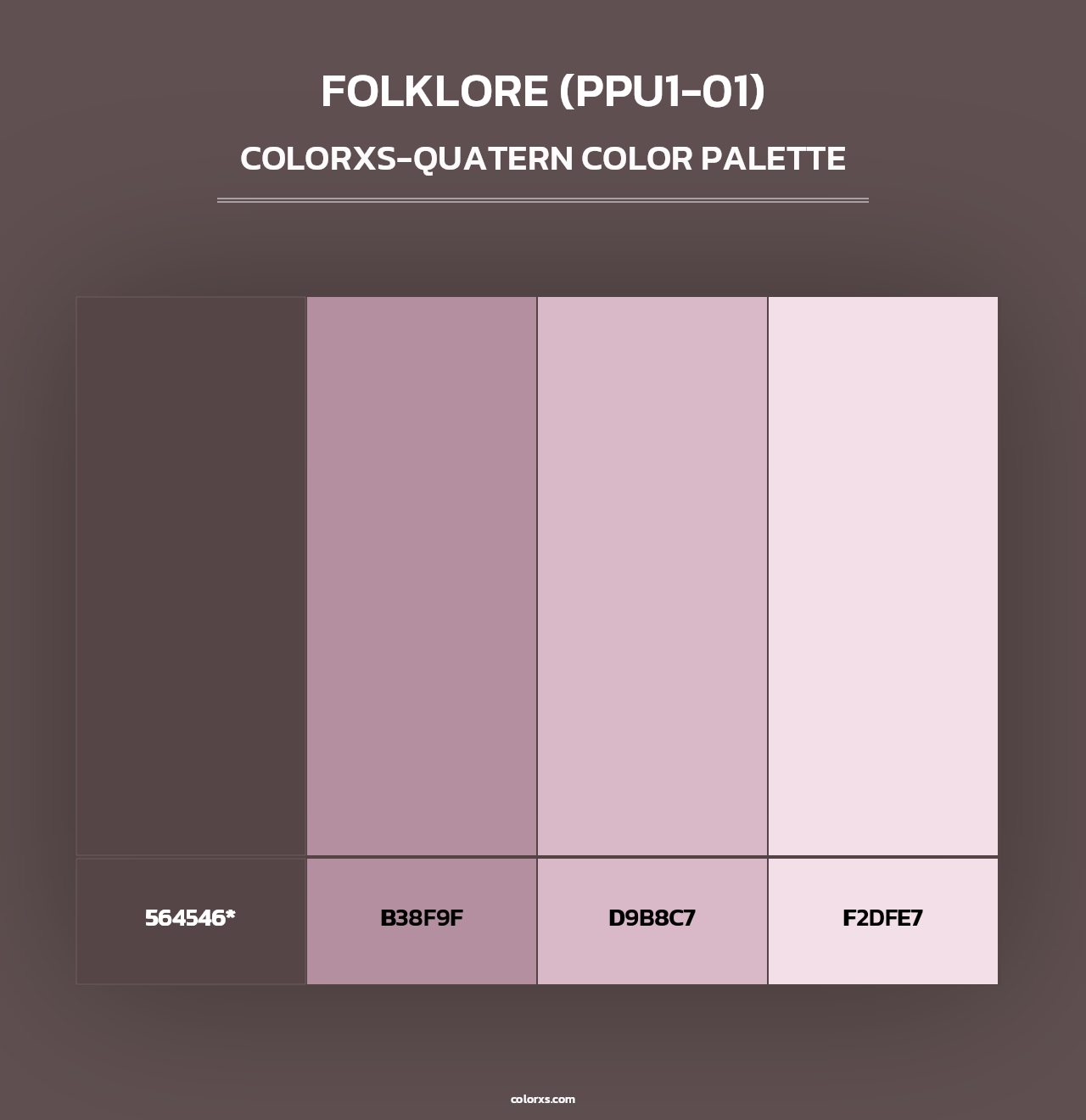 Folklore (PPU1-01) - Colorxs Quad Palette