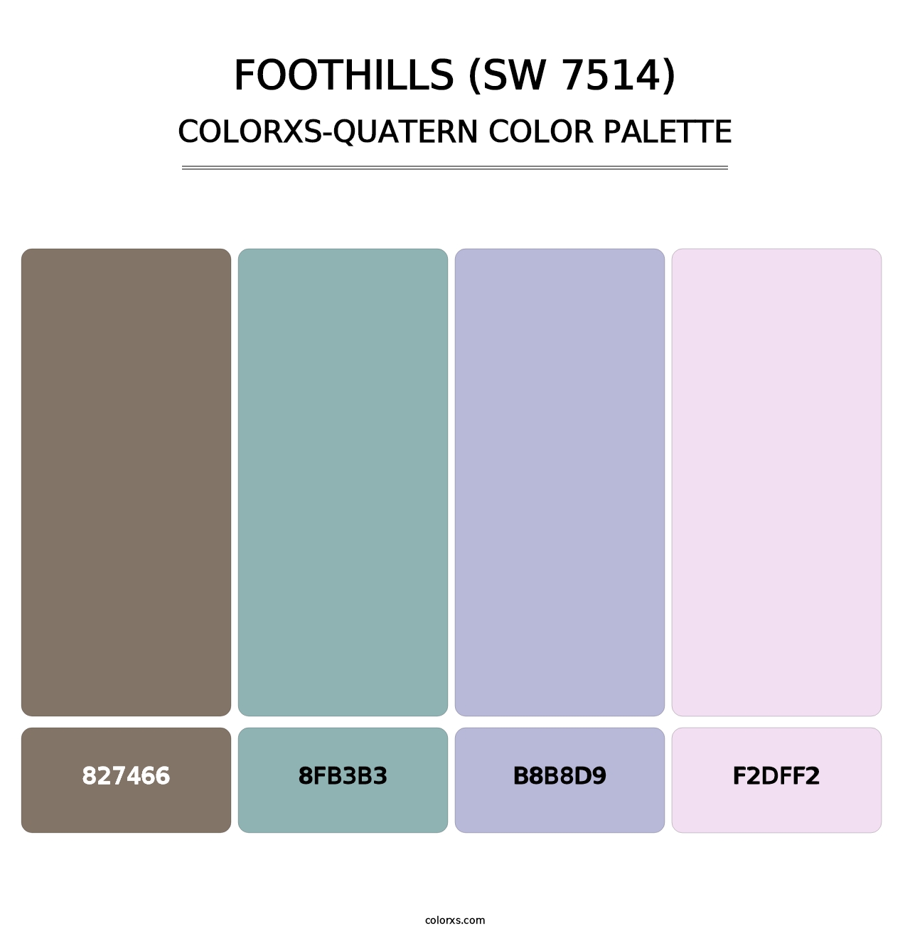 Foothills (SW 7514) - Colorxs Quatern Palette