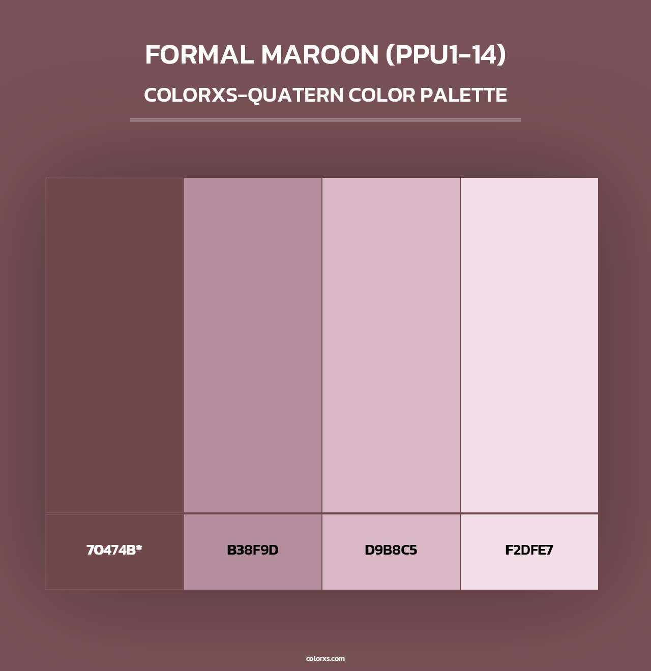 Formal Maroon (PPU1-14) - Colorxs Quad Palette