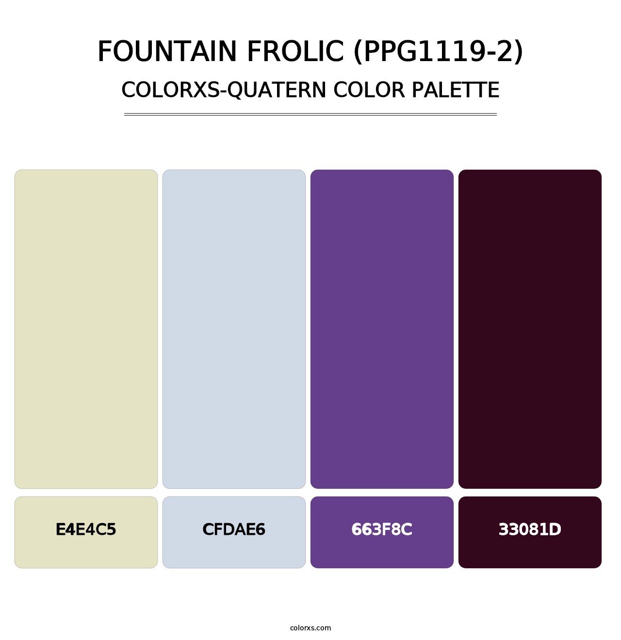 Fountain Frolic (PPG1119-2) - Colorxs Quatern Palette