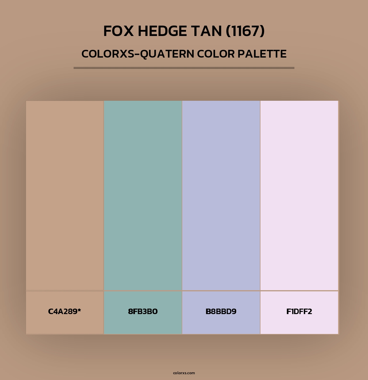 Fox Hedge Tan (1167) - Colorxs Quad Palette