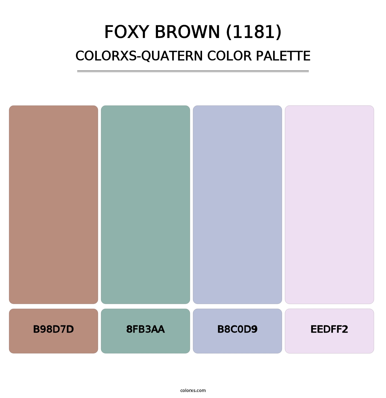 Foxy Brown (1181) - Colorxs Quatern Palette