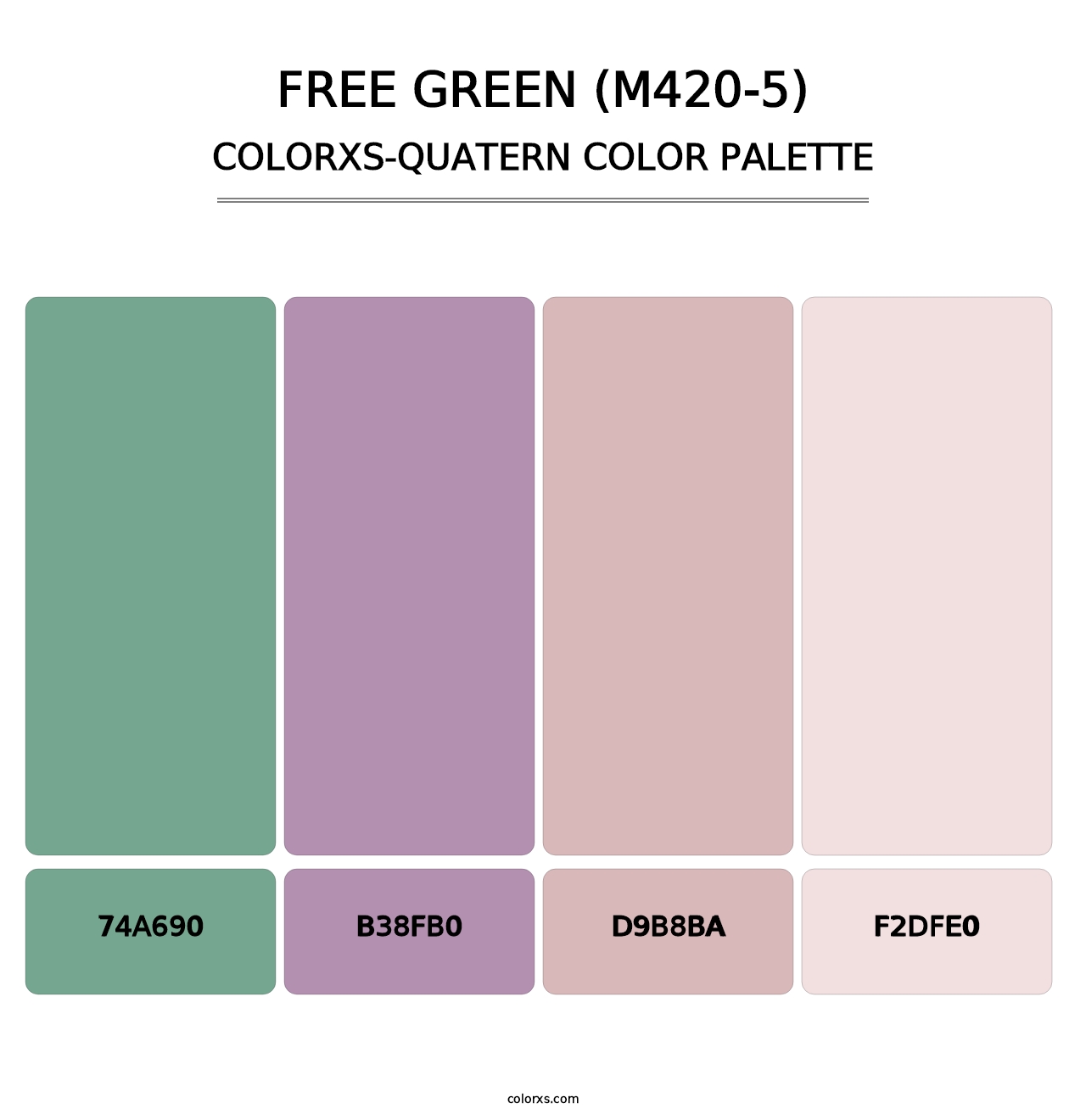 Free Green (M420-5) - Colorxs Quatern Palette