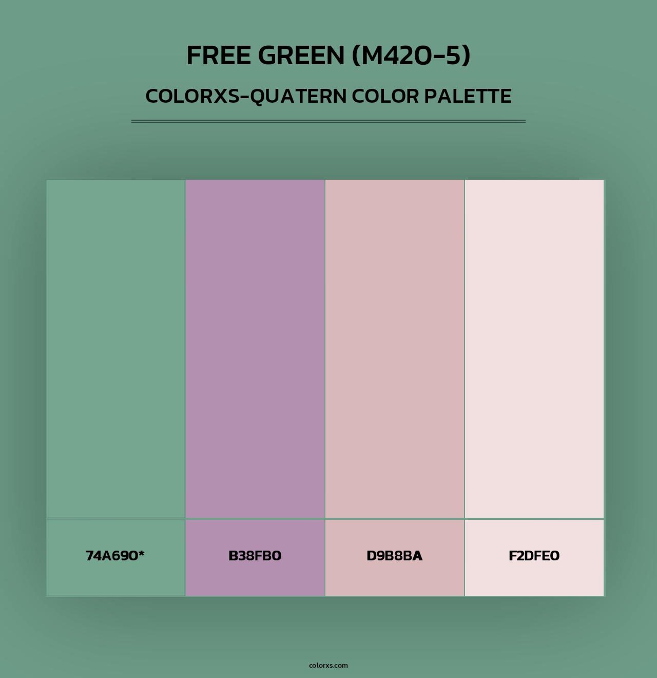 Free Green (M420-5) - Colorxs Quad Palette