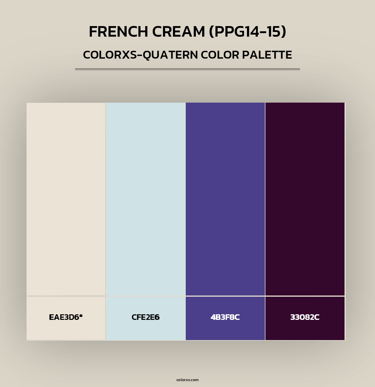 French Cream (PPG14-15) - Colorxs Quad Palette