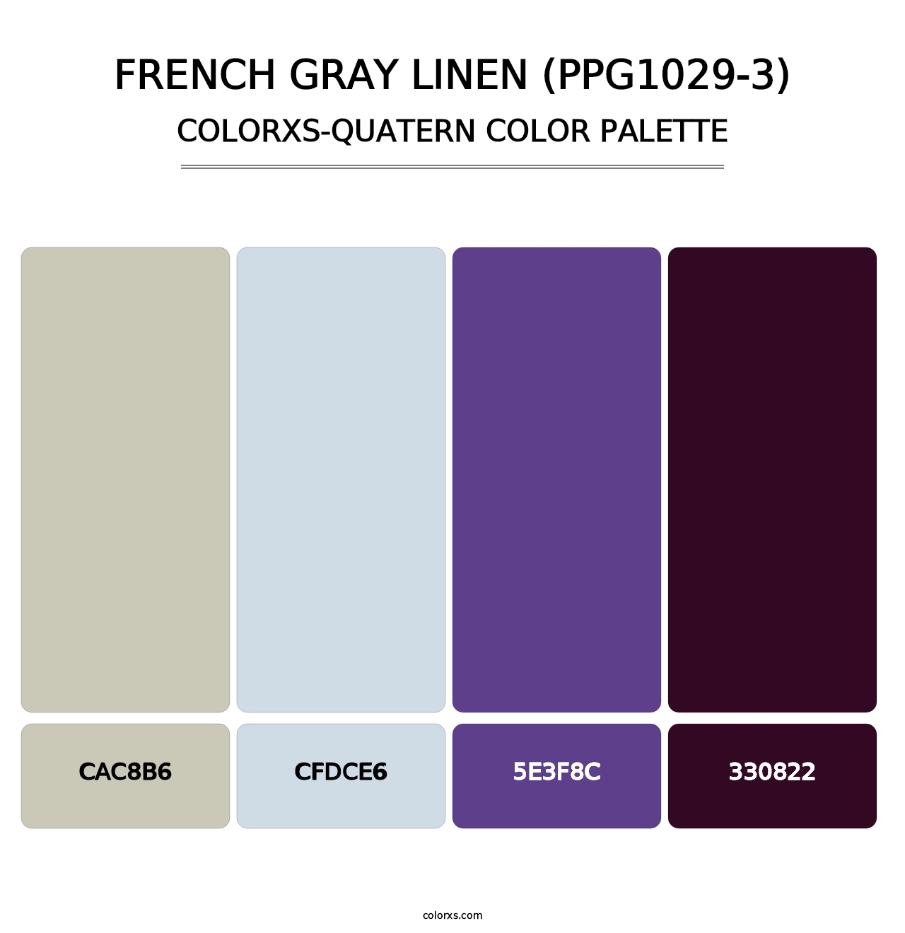 French Gray Linen (PPG1029-3) - Colorxs Quatern Palette