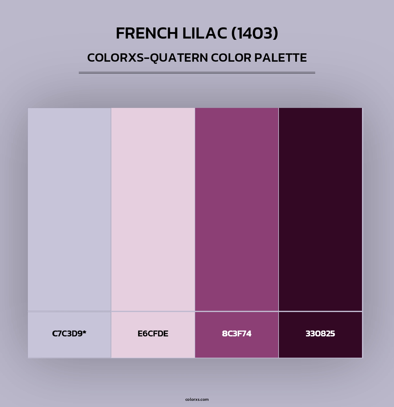 French Lilac (1403) - Colorxs Quad Palette
